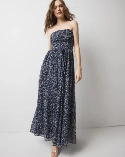 Strapless Mesh Maxi Dress*White House Black Market Sale