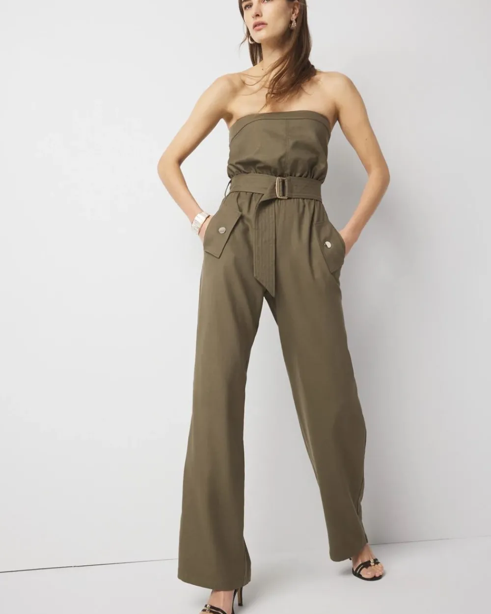 Strapless Utility Jumpsuit*White House Black Market Outlet