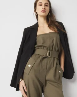Strapless Utility Jumpsuit*White House Black Market Outlet