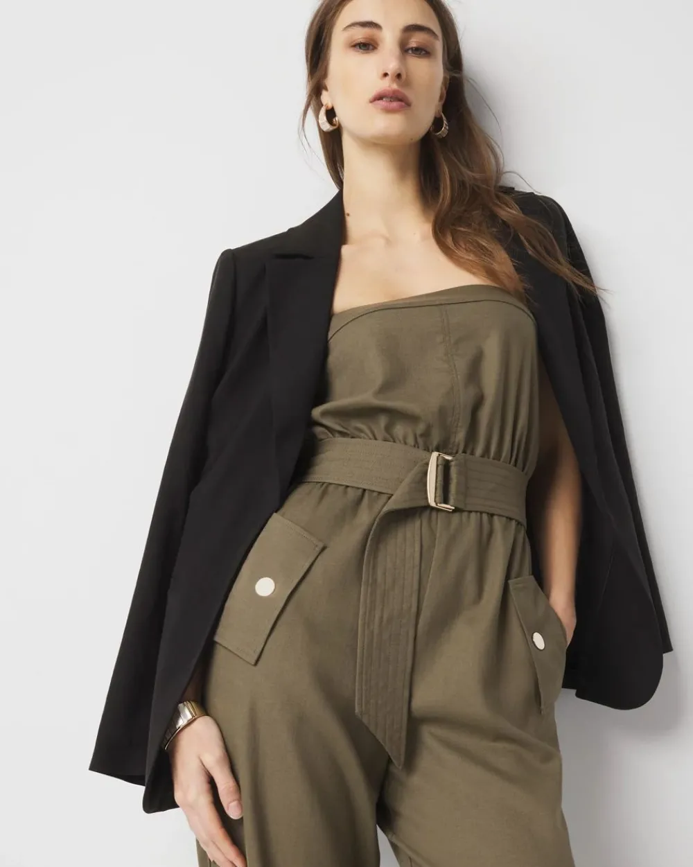 Strapless Utility Jumpsuit*White House Black Market Outlet