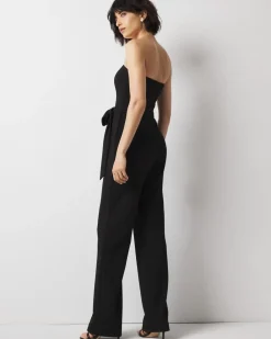 Strapless V-Neck Wide Leg Jumpsuit*White House Black Market Fashion