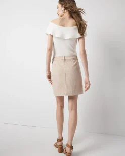Striped Patch Pocket A-Line Skirt*White House Black Market New