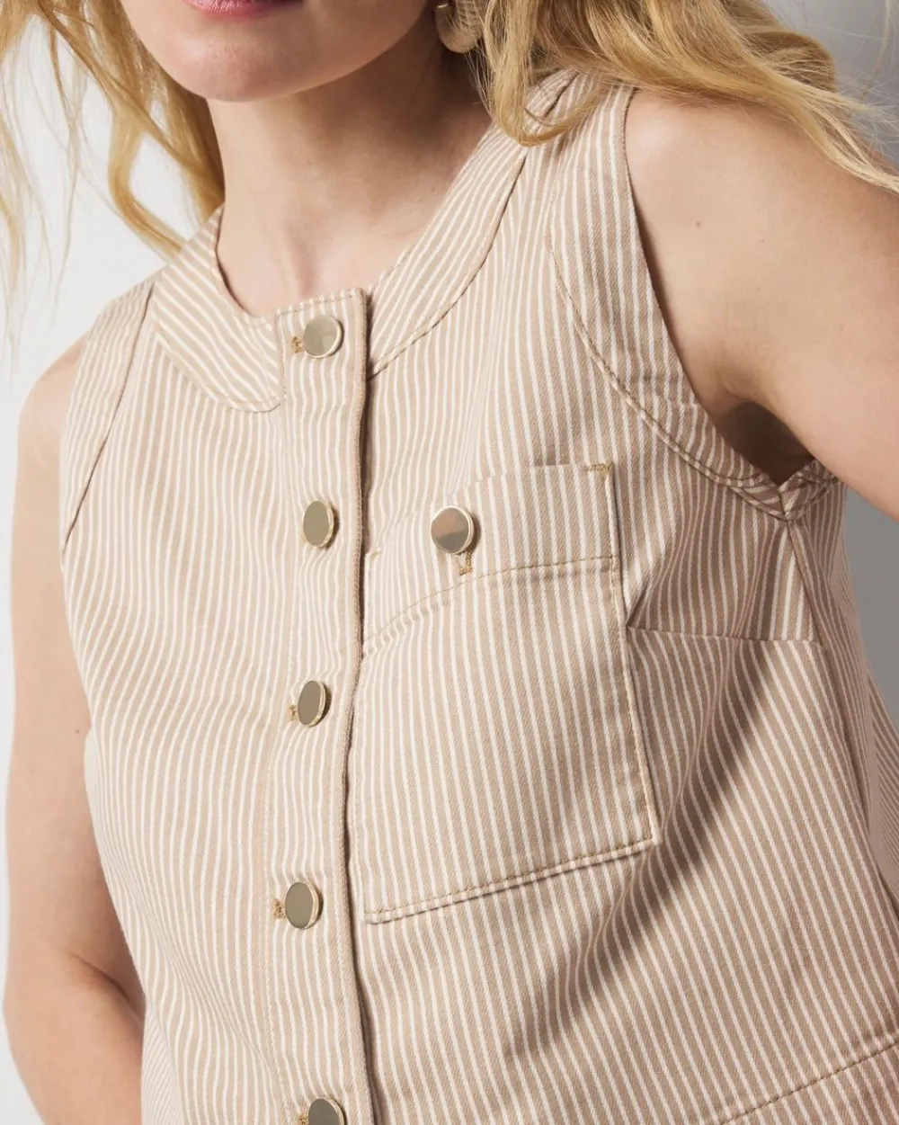 Striped Patch Pocket Shell*White House Black Market Best