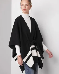 Striped Ruana*White House Black Market New