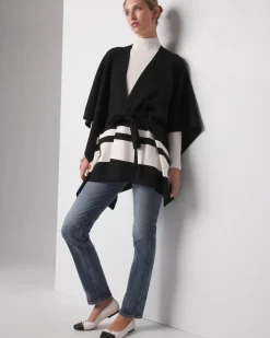 Striped Ruana*White House Black Market New