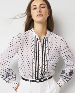 Swiss Dot Blouse*White House Black Market Best