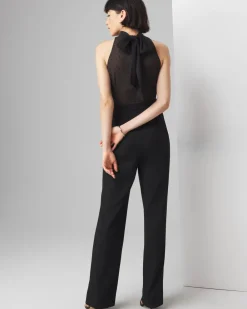Swiss Dot Jumpsuit*White House Black Market New
