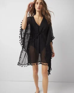 Tassel Trimmed Cover-Up*White House Black Market Outlet