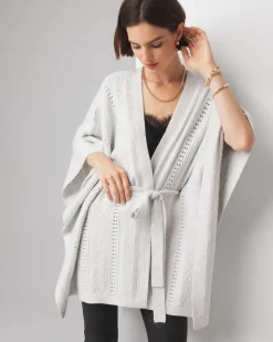 Textured Knit Ruana*White House Black Market Outlet