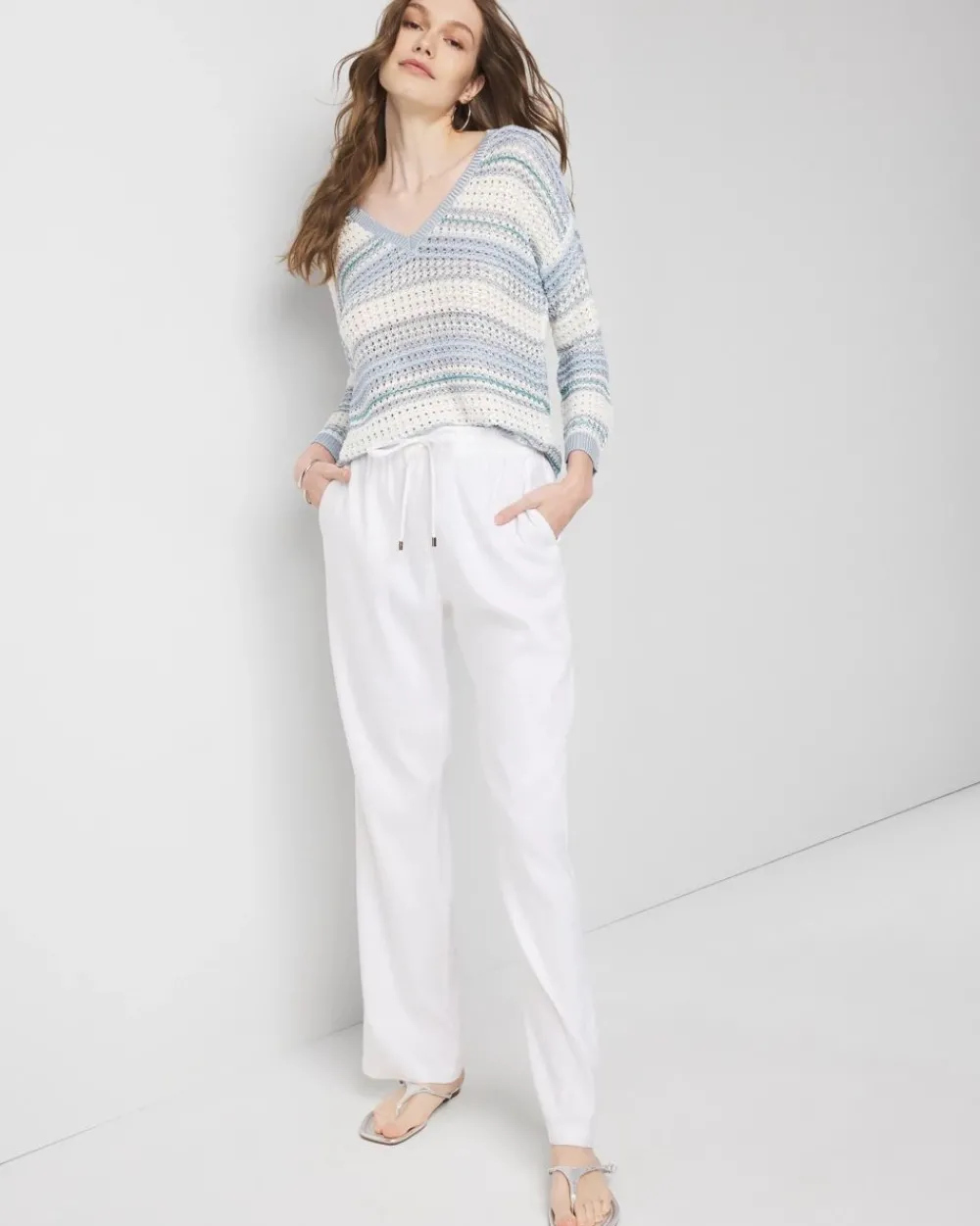 The Everyday Trouser in Linen*White House Black Market Outlet