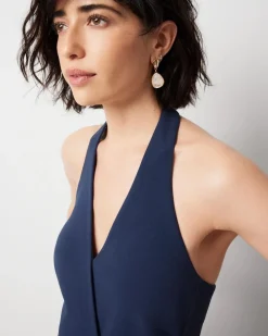 Tie Waist Halter Jumpsuit*White House Black Market Sale