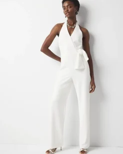 Tie Waist Halter Jumpsuit*White House Black Market Best