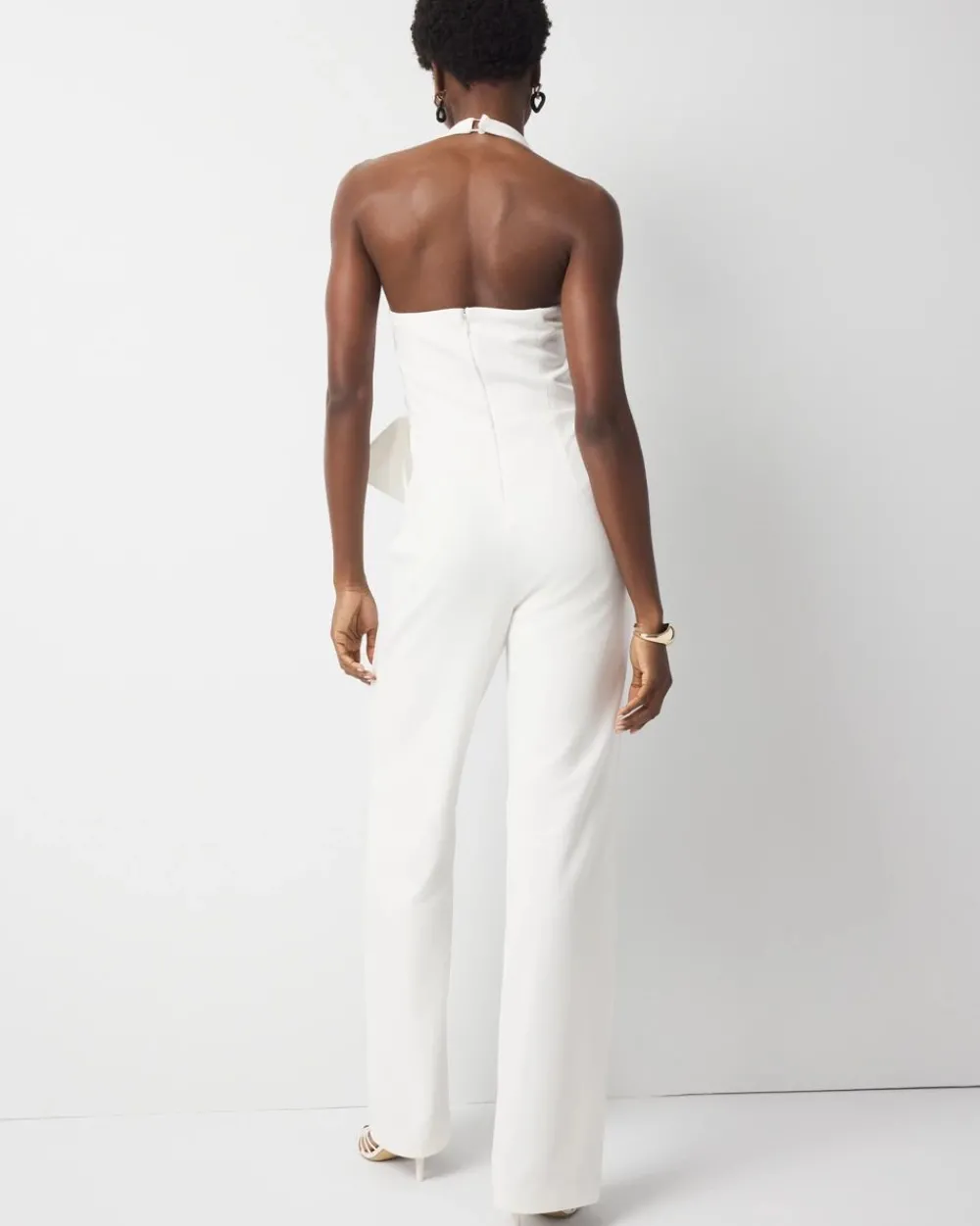 Tie Waist Halter Jumpsuit*White House Black Market Best