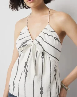 Tie-Front Halter Top*White House Black Market Hot