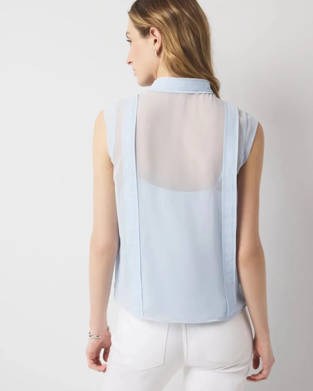 Tie-Neck Shell*White House Black Market Fashion