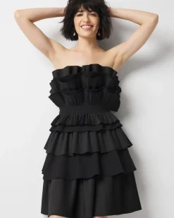Tiered Ruffle Bustier Dress*White House Black Market Sale