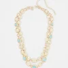 Turquoise + Gold Multistrand Necklace*White House Black Market Best