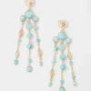 Turquoise + Gold Statement Earrings*White House Black Market Hot