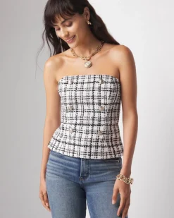 Tweed Bustier With Button Detailing*White House Black Market Best