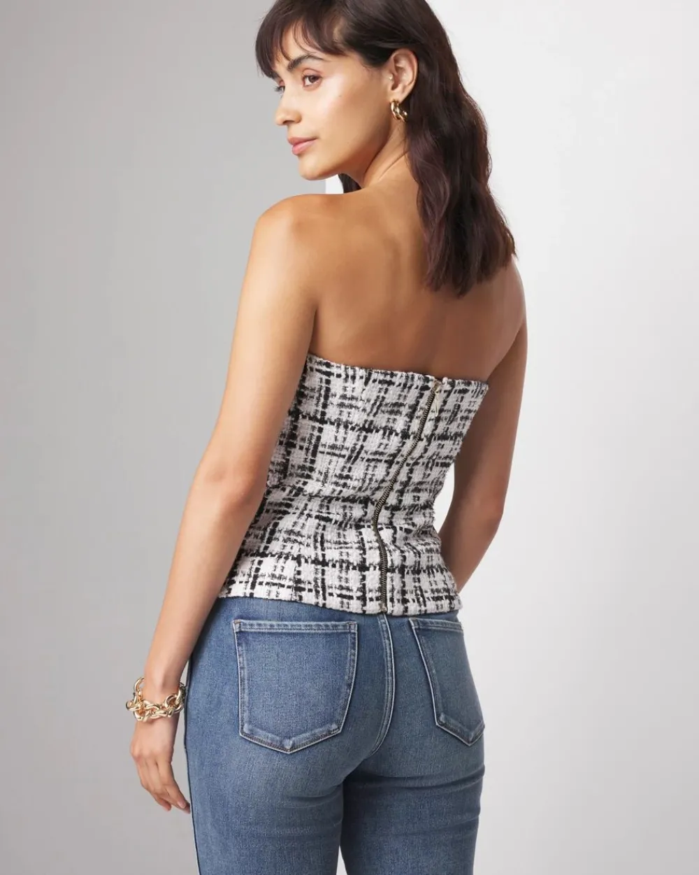 Tweed Bustier With Button Detailing*White House Black Market Best