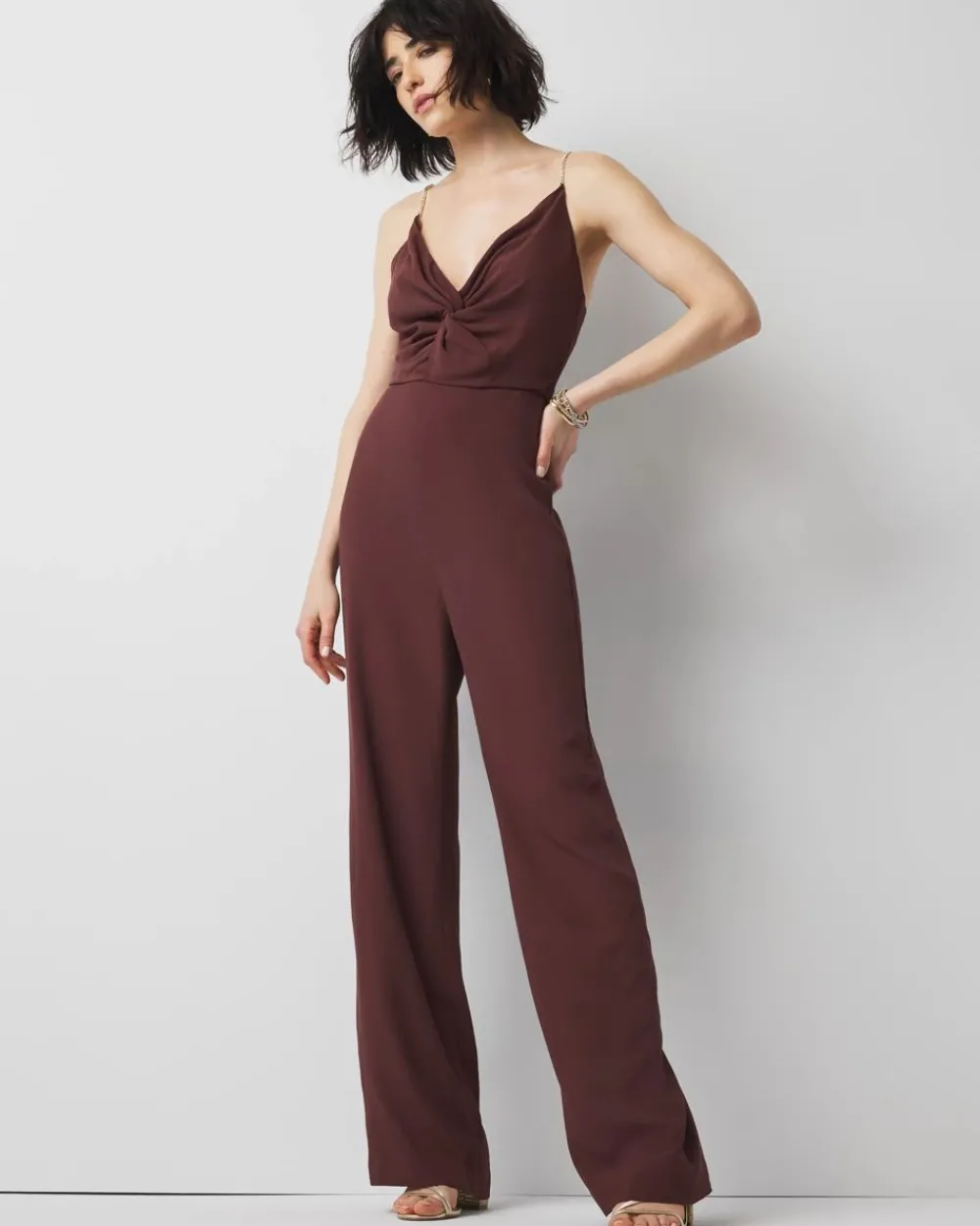 Twist Front Jumpsuit*White House Black Market New