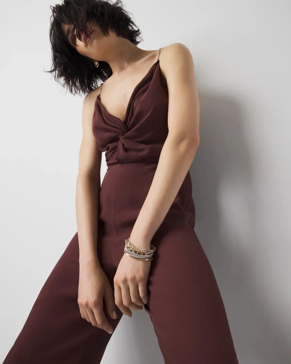 Twist Front Jumpsuit*White House Black Market New