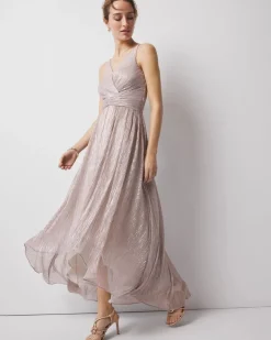 Twist-Front Pleated Midi Dress*White House Black Market Hot