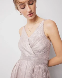 Twist-Front Pleated Midi Dress*White House Black Market Hot