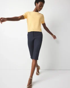 WHBM® Elle Slim Denim-Look Capri Pant*White House Black Market Fashion