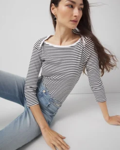 WHBM FORME™ Ribbed Stretch Boatneck Top*White House Black Market Fashion