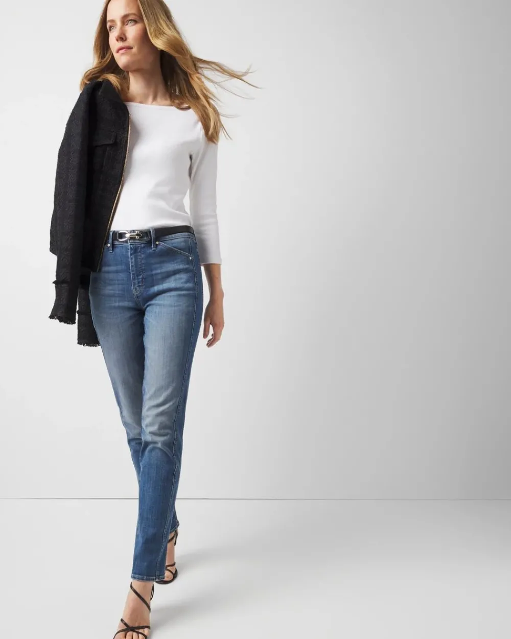 WHBM FORME™ Ribbed Stretch Boatneck Top*White House Black Market Online