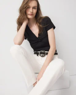 WHBM FORME™ All Ways Stretch Twist Front Tee*White House Black Market Discount