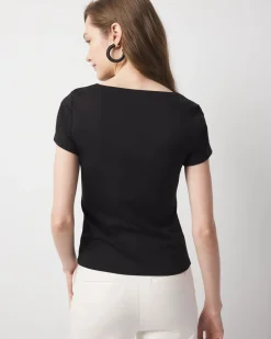 WHBM FORME™ All Ways Stretch Twist Front Tee*White House Black Market Discount