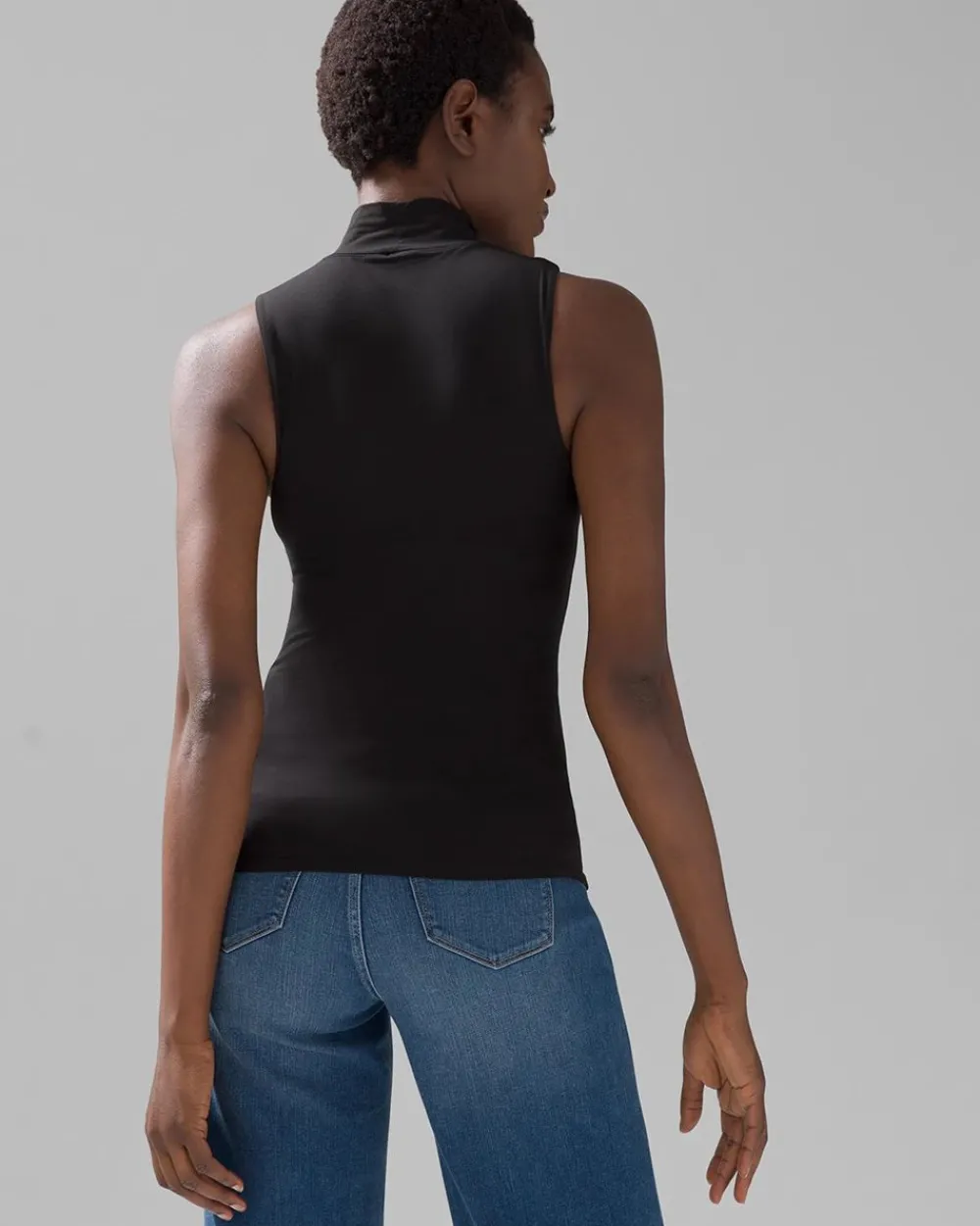 WHBM FORME™ All Ways Stretch Mock Neck Tank*White House Black Market Best