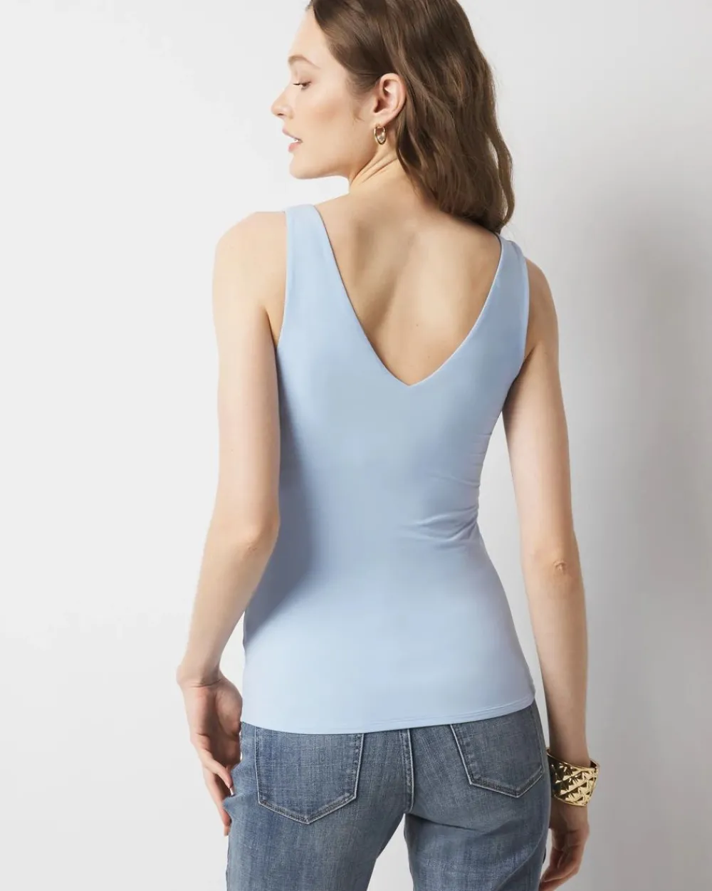 WHBM FORME™ All Ways Stretch Dual Neck Tank*White House Black Market Sale