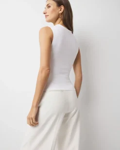 WHBM FORME™ All Ways Stretch High-Crewneck Tank Top*White House Black Market Hot