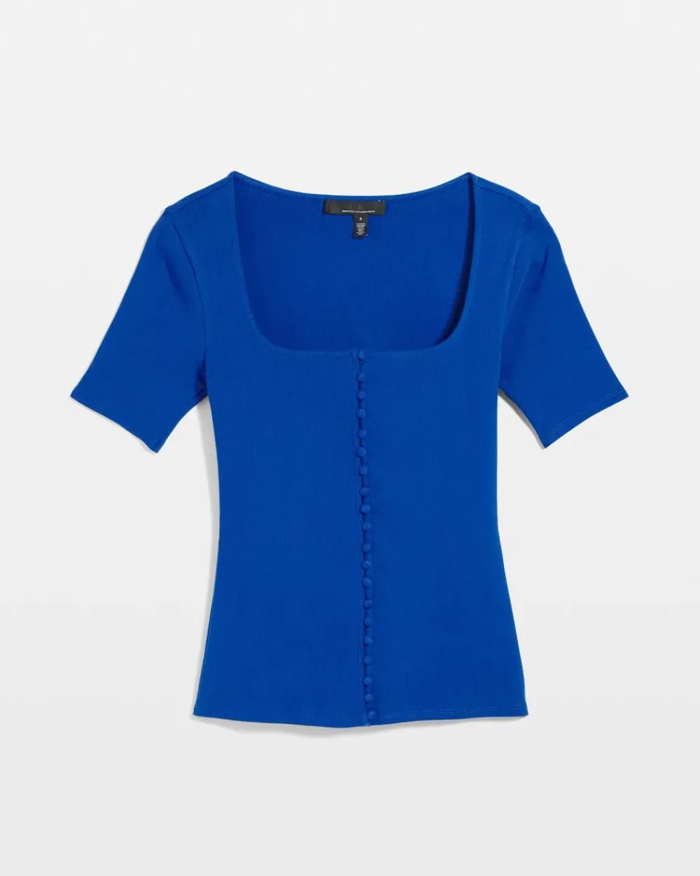 WHBM FORME™ Ribbed Stretch Button Tee*White House Black Market Discount