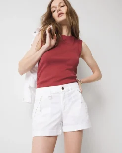 WHBM FORME™ Ribbed Stretch Ruched Side Tank*White House Black Market Discount