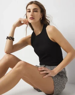 WHBM FORME™ Ribbed Stretch Racer Back Tank*White House Black Market Sale