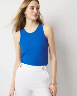 WHBM FORME™ Ribbed Stretch Layered Tank*White House Black Market Clearance