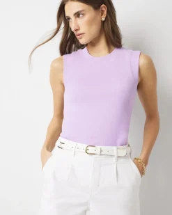WHBM FORME™ Ribbed Stretch Ruched Side Tank*White House Black Market Fashion