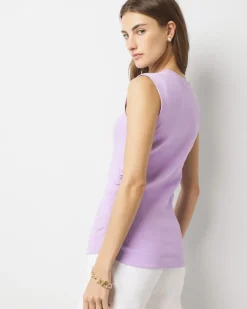 WHBM FORME™ Ribbed Stretch Ruched Side Tank*White House Black Market Fashion