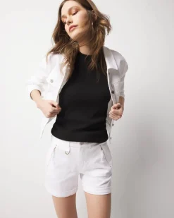 WHBM FORME™ Ribbed Stretch Ruched Side Tank*White House Black Market Outlet