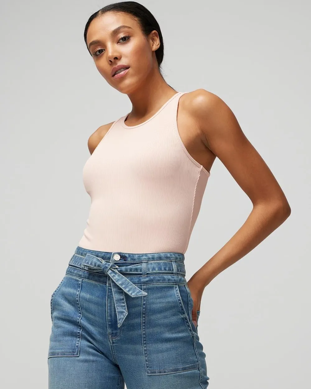 WHBM FORME™ Ribbed Stretch Tank*White House Black Market Clearance