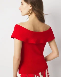 WHBM FORME™ Sculpt Stretch Off-the-Shoulder Sweater*White House Black Market New