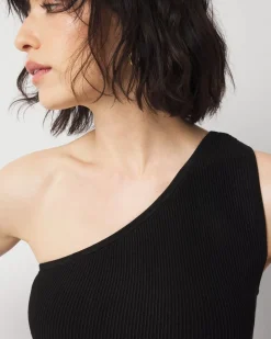 WHBM FORME™ Sculpt Stretch One Shoulder Sweater*White House Black Market New