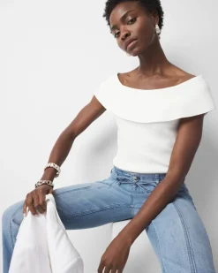 WHBM FORME™ Sculpt Stretch Off-the-Shoulder Sweater*White House Black Market Best