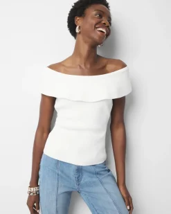 WHBM FORME™ Sculpt Stretch Off-the-Shoulder Sweater*White House Black Market Best