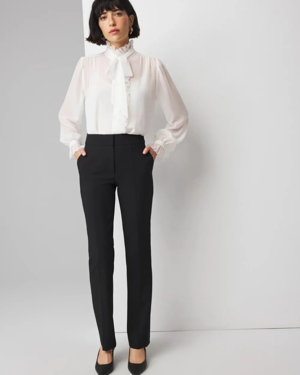 WHBM® High-Rise Straight Leg Pants*White House Black Market Best