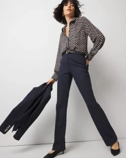 WHBM® Ines Slim Bootcut Denim-Look Pant*White House Black Market Clearance